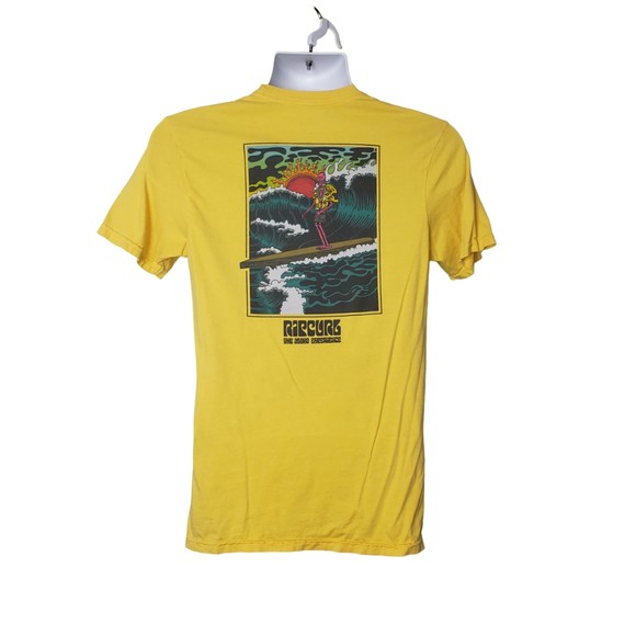 RIP CURL The Aloha Experience Yellow T Shirt Size Small - Picture 6 of 6